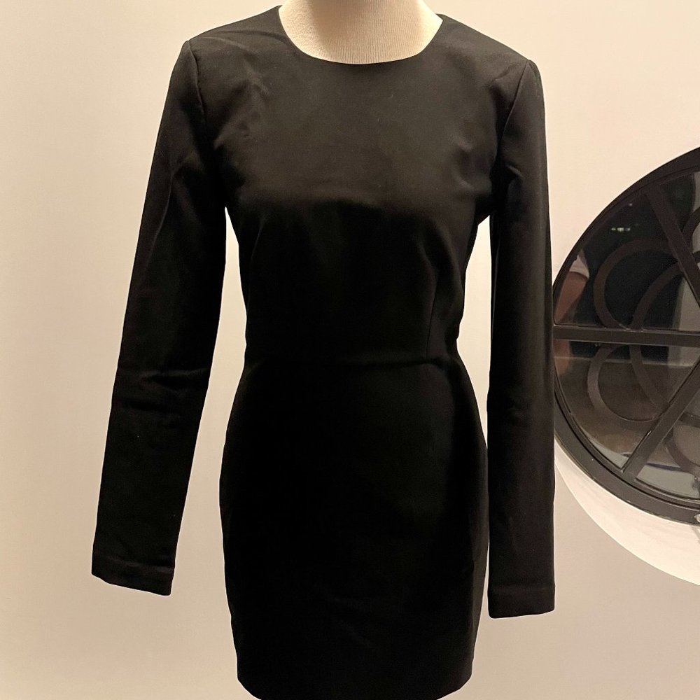 Elizabeth and James Black long-sleeve crew-neck with cut-out back